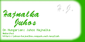 hajnalka juhos business card